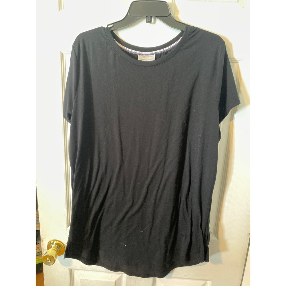 Bobbie Brooks Plus Size Black Short Sleeve Crew Neck T-Shirt 3X